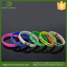 Bracelet personnalisé en silicone coloré Bracelet de basketball en silicone Bracelet sport en gros